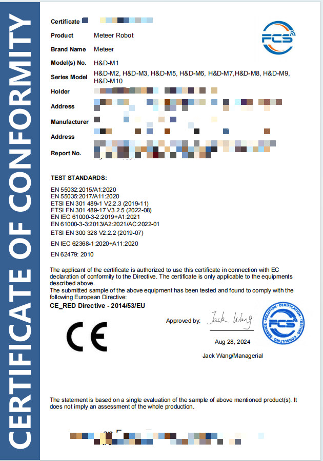 CE Certificate Meteer Robot Smart Music Toy