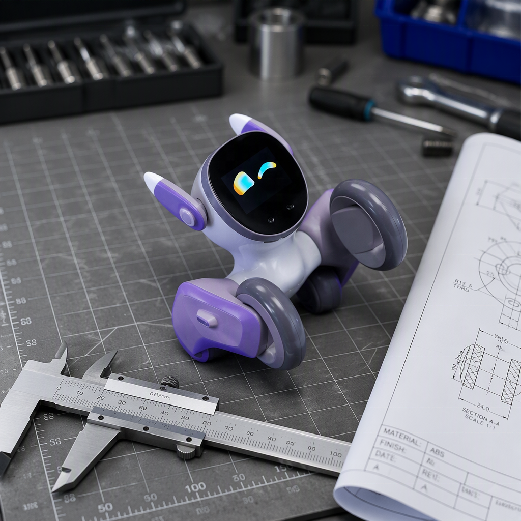 Rechargeable AI Pet Robot EVA Interactive Toy Voice Interaction Fetch Ball Educational Companion for Kids Adults