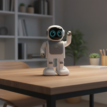 Smart talking robot companion with singing and dancing record feature