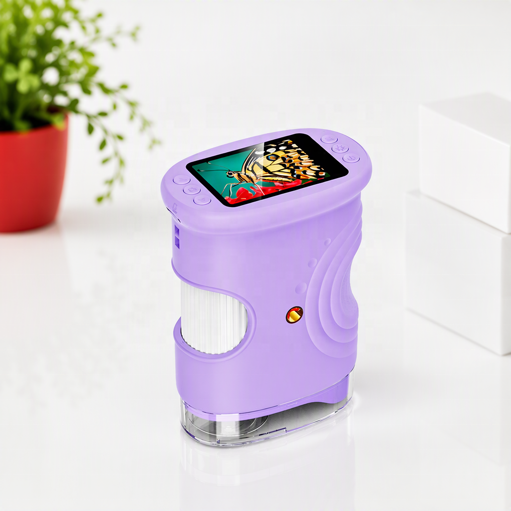 Portable Digital Microscope for Outdoor Exploration High-Definition Screen, Educational Observation Tool, Mini Camera for Kids