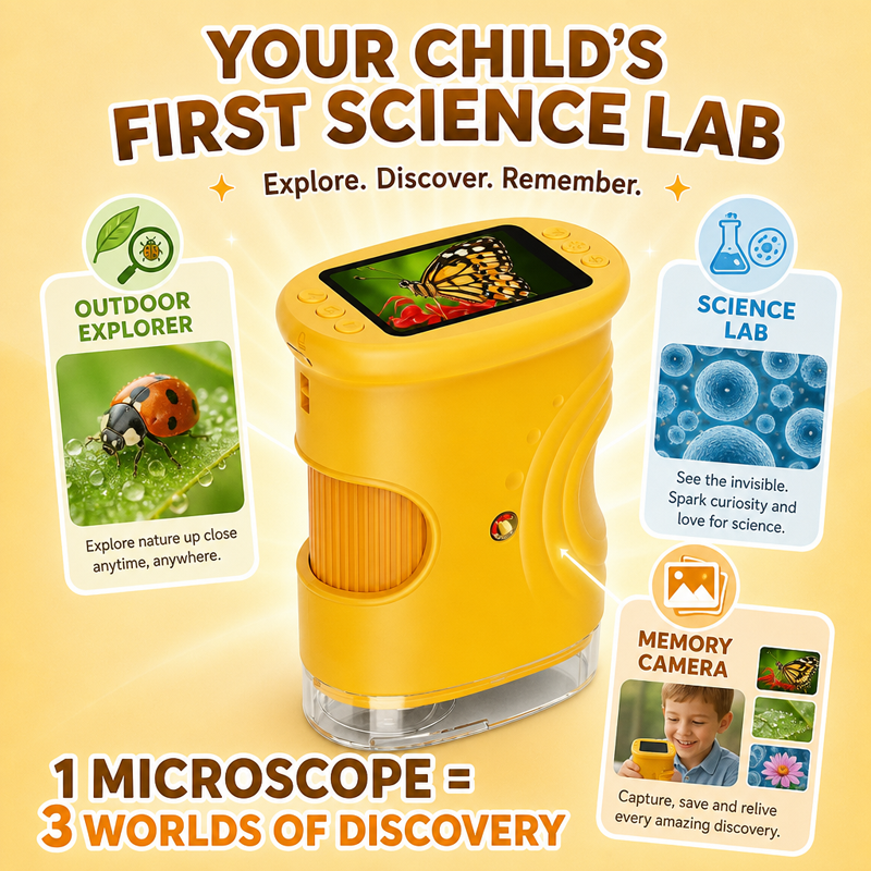 Digital Microscope for Kids with LCD Screen  Portable, Handheld, Educational Science Toy  Perfect Birthday Gift for Children