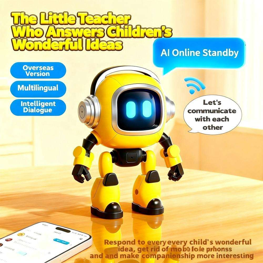 Children's Desktop Toy AI Robot: Humanoid Dialogue Interaction Knowledge Q&A Oral Language Training Educational Toy