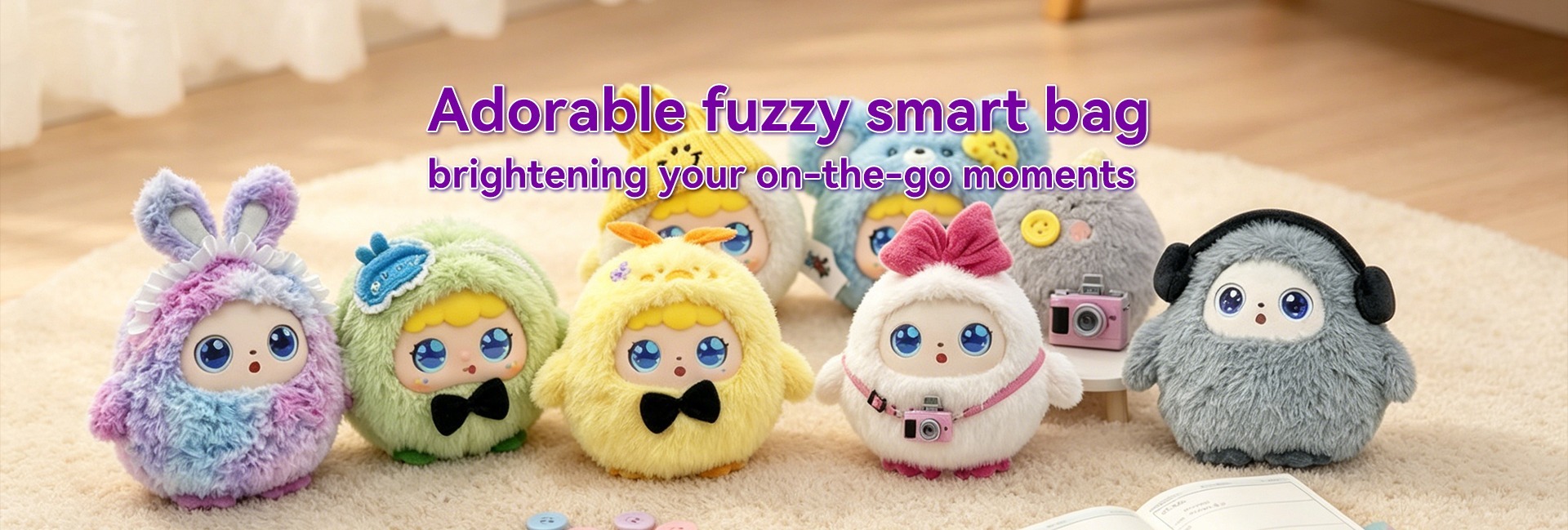 Interactive AI cuddly plush toy with voice chat for kids